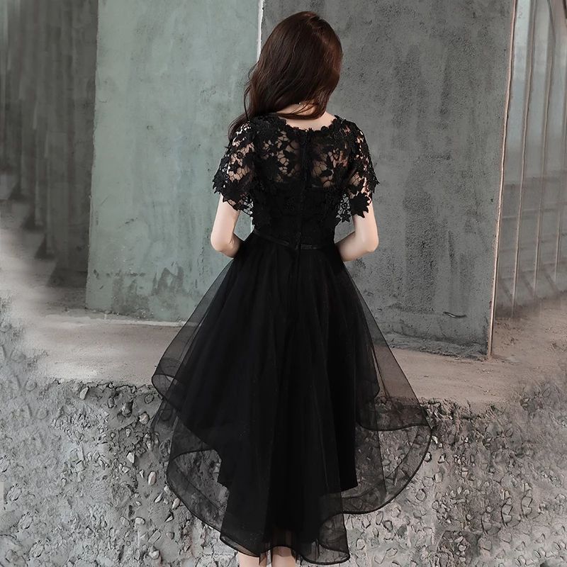 黒のイブニングドレススカート女性24前のショートとバックロングパーティードレスドレス小さなドレ mdprevattcaulkingandwaterproofing.com