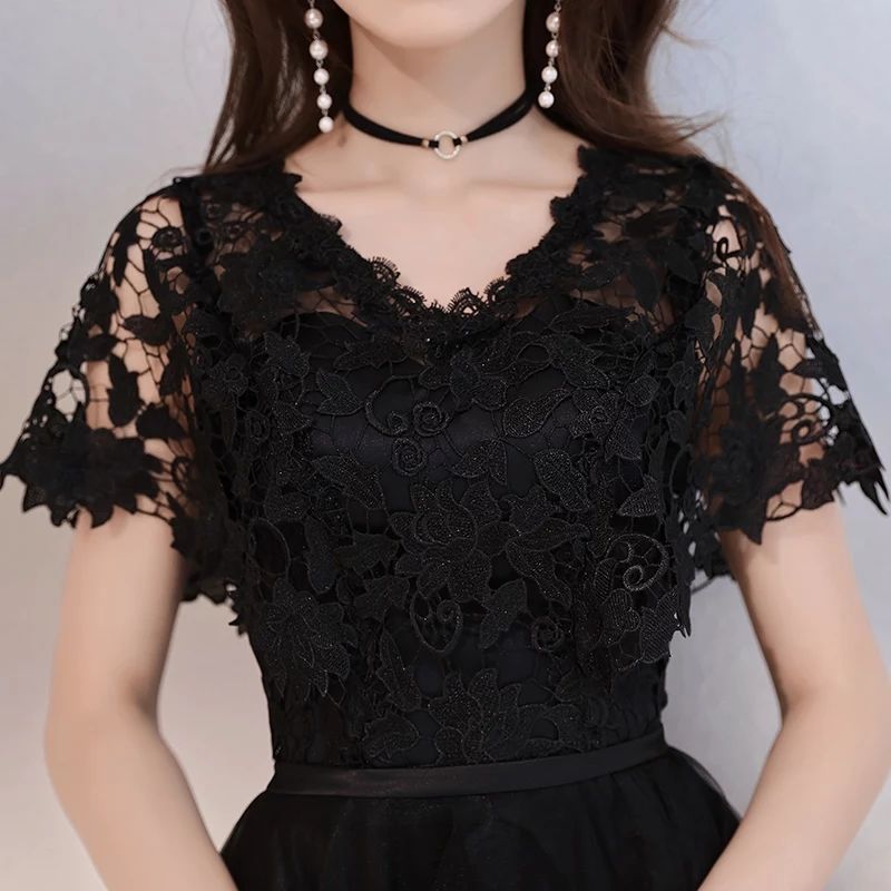 黒のイブニングドレススカート女性24前のショートとバックロングパーティードレスドレス小さなドレ mdprevattcaulkingandwaterproofing.com