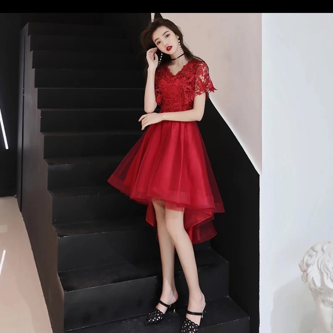黒のイブニングドレススカート女性24前のショートとバックロングパーティードレスドレス小さなドレ mdprevattcaulkingandwaterproofing.com