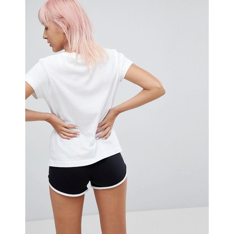 ワイルドフォックス レディース トップス【Wildfox Saturday Embroidered T Shirt】Clean white ワイルドフォックス レディース トップス【Wildfox Saturday Embroidered T Shirt】Clean white