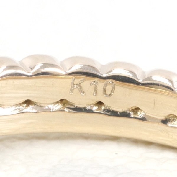 K10 10金 YG イエローゴールド リング 指輪 3.5号 総重量約1.7g ジュエリー 中古 K10 10金 YG イエローゴールド リング 指輪 3.5号 総重量約1.7g ジュエリー 中古