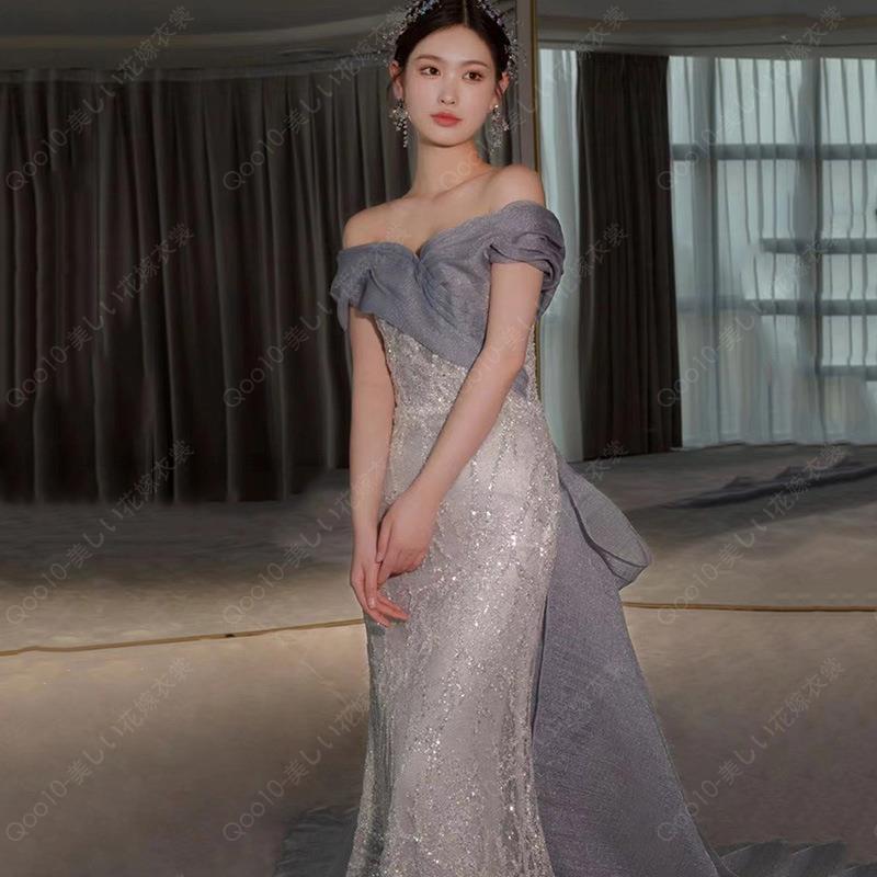 【九月上新】【急速出荷】2023新商品 流行り パーティードレス 結婚式ワンピース 演奏会 発表会 卒業式 ドレス ウェディングドレス 花嫁ロングドレス 成人式 同窓会ワンピース-86