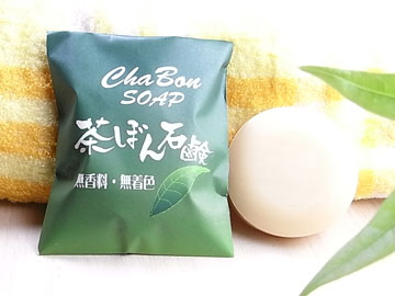 茶ぼん石鹸 90g6個セット泡立てネット付き 緑茶石鹸 無添加 無着色 茶葉エキス スクワラン配合 ギフト 敏感肌 赤ちゃん 無添加せっけん 無添加石鹸 石鹸シャンプー おみやげ ギフト プレゼン