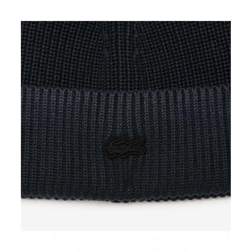 LACOSTE コモントーンオントーンビーニー [ブラック]