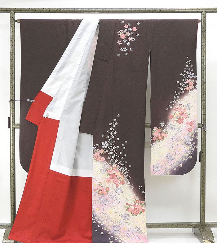 振袖 身丈168.5... : レディース服 正絹 雪輪桜菊模様 高評価人気
