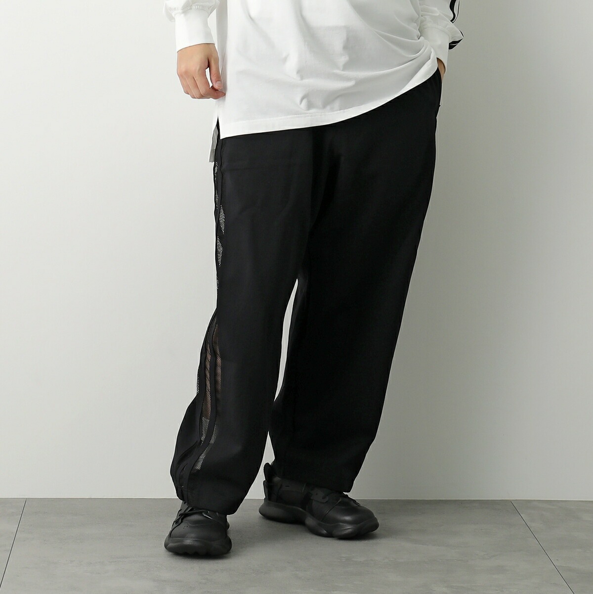 Y-3 ワイスリー トラックパンツ M MESH TP JL8311 メンズ ナイロン イージーパンツ メッシュ 3ストライプス ロゴ BLACK Y-3 ワイスリー トラックパンツ M MESH TP JL8311 メンズ ナイロン イージーパンツ メッシュ 3ストライプス ロゴ BLACK
