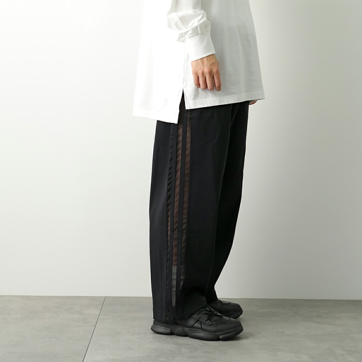 Y-3 ワイスリー トラックパンツ M MESH TP JL8311 メンズ ナイロン イージーパンツ メッシュ 3ストライプス ロゴ BLACK Y-3 ワイスリー トラックパンツ M MESH TP JL8311 メンズ ナイロン イージーパンツ メッシュ 3ストライプス ロゴ BLACK
