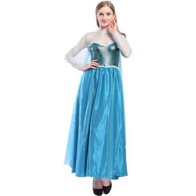 【3日で出荷】コスチューム 大人 エルサ 衣装アナと雪の女王風 コスプレ ドレス 女性用コスチューム ハロウィン