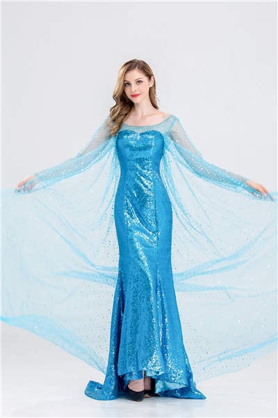 【3日で出荷】コスチューム 大人 エルサ 衣装アナと雪の女王風 コスプレ ドレス 女性用コスチューム ハロウィン