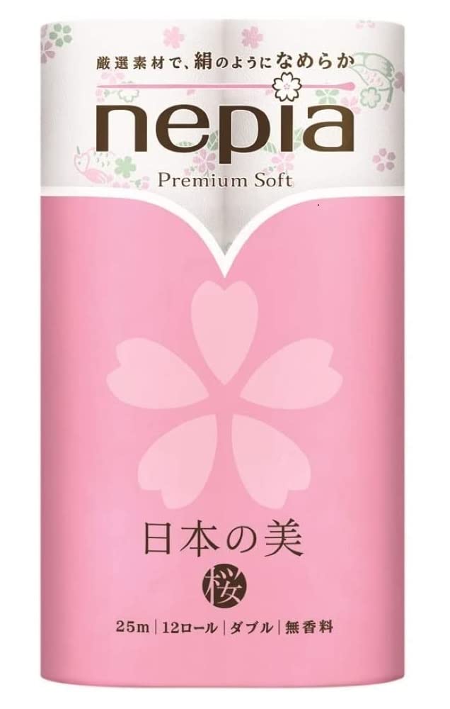 ネピアプレミアムソフトトイレットロール日本の美桜12Rダブル25M桜の香り × 5個セット ネピアプレミアムソフトトイレットロール日本の美桜12Rダブル25M桜の香り × 5個セット