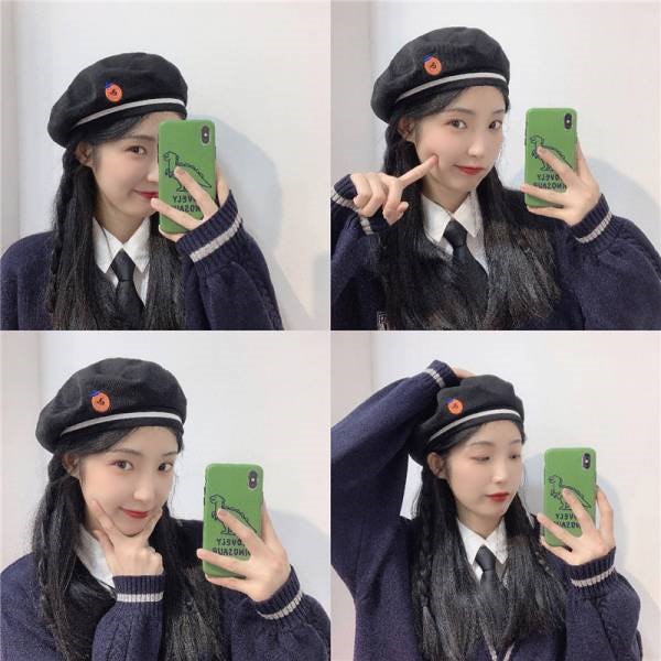 新品　未使用　メアリーマグダレン　ベレー帽　帽子　ネイビー　濃紺　コサージュ Qoo10] JK風 制服 マリナー ベレー帽 女 秋 : バッグ・雑貨