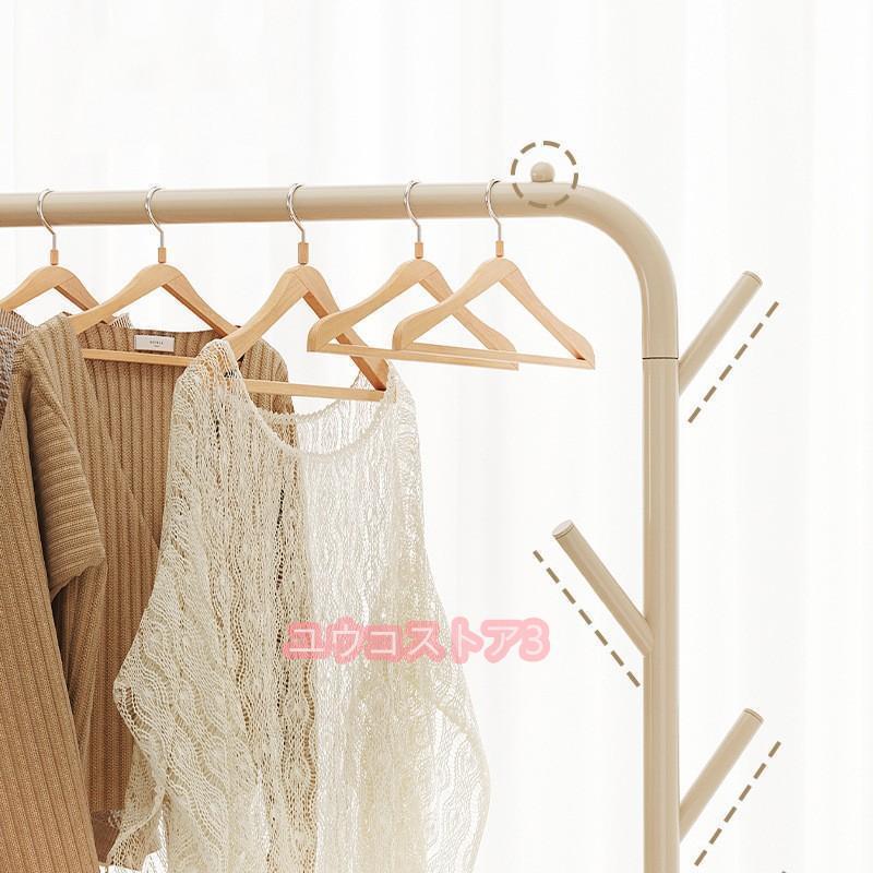 【幸運】お正月は閉まりませんハンガーラック おしゃれ コートハンガー ポールハンガー コート掛け リビング 収納 キャスター付き 衣類収納 可動棚 ワードローブ 収納