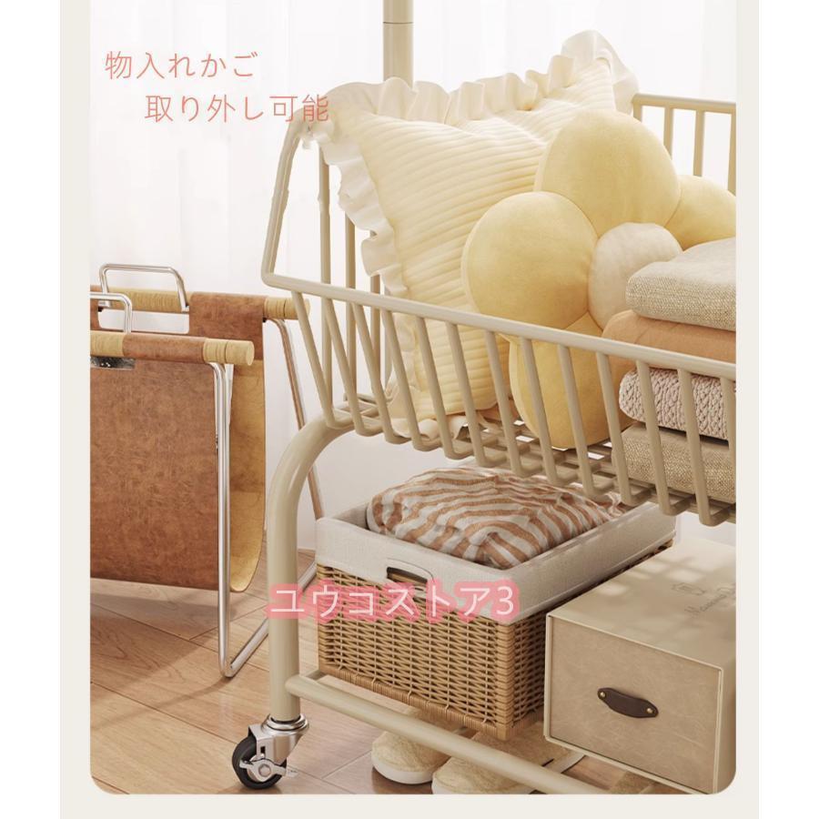 【幸運】お正月は閉まりませんハンガーラック おしゃれ コートハンガー ポールハンガー コート掛け リビング 収納 キャスター付き 衣類収納 可動棚 ワードローブ 収納