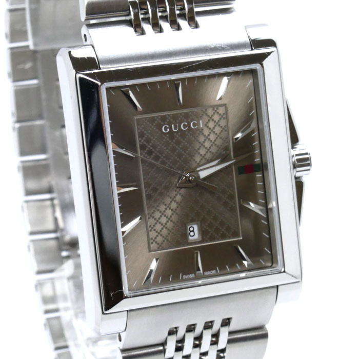 GUCCI グッチ レクタングル 腕時計 電池式 YA138402 メンズ 中古