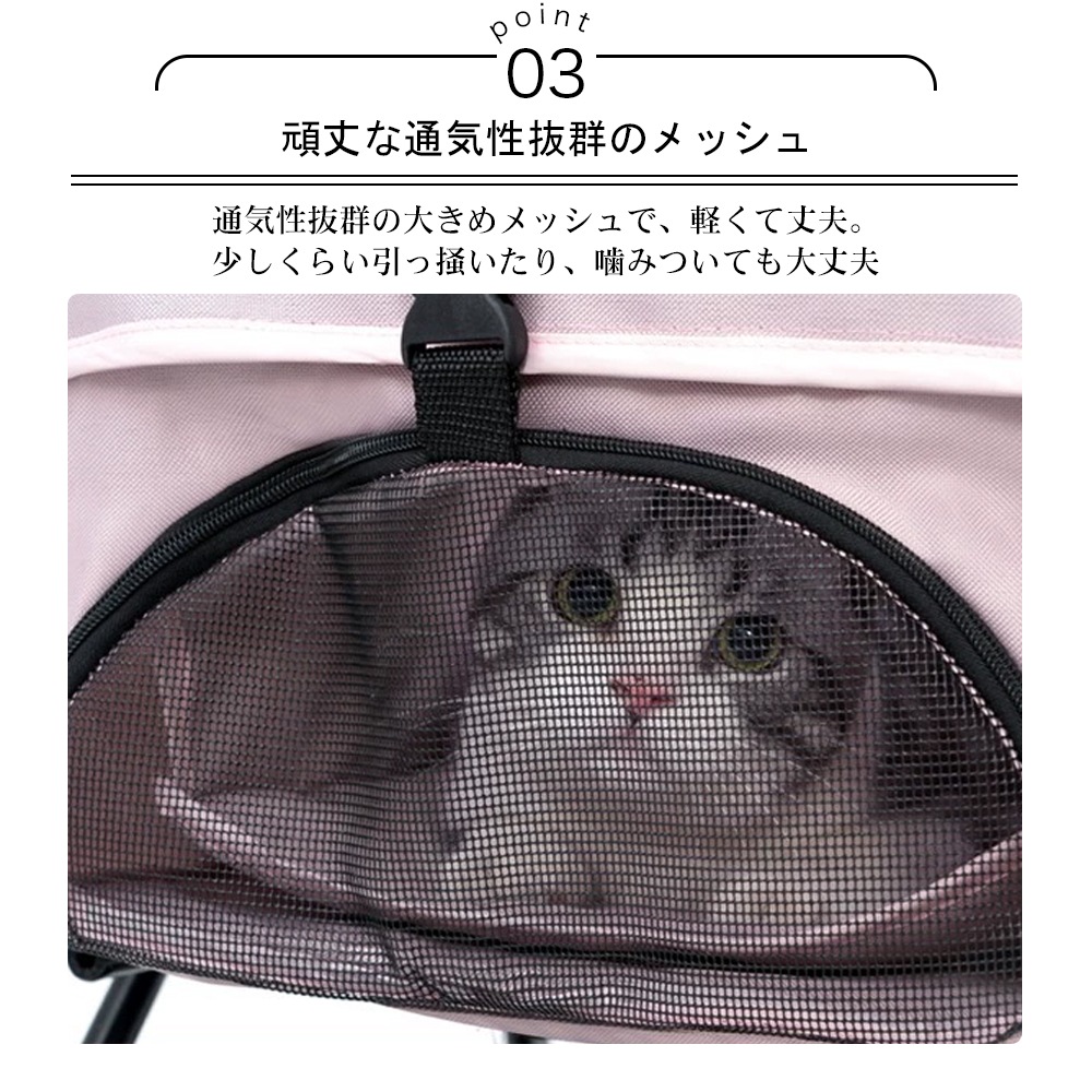 即納 ペットカート ドッグカート 折り畳み 4輪 ストッパー付き