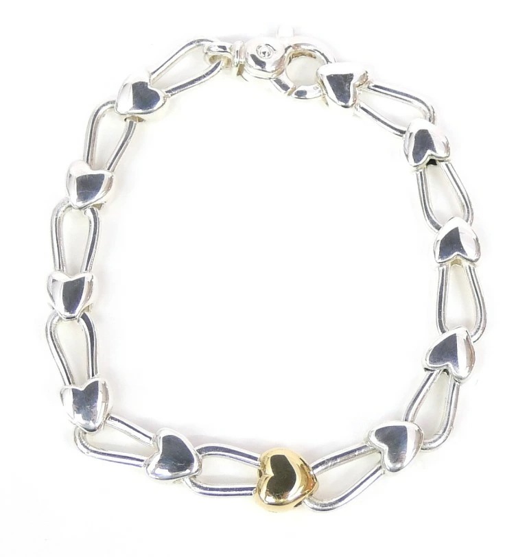 ティファニー TIFFANY&Co. ブレスレット ハートロックチェーン /シルバーゴールド/SV925750【中古】(68704) ティファニー TIFFANY&Co. ブレスレット ハートロックチェーン /シルバーゴールド/SV925750【中古】(68704)