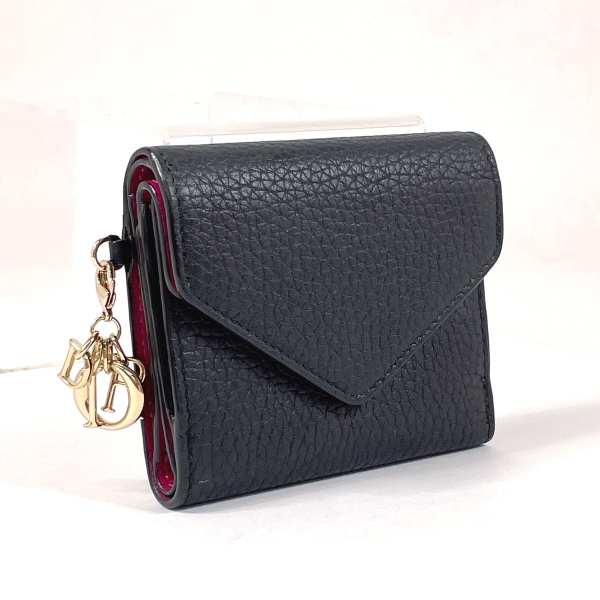 Dior ブラック 三つ折り財布 型押しレザー 楽天市場】Christian Dior クリスチャン ディオール サドル コンパクト