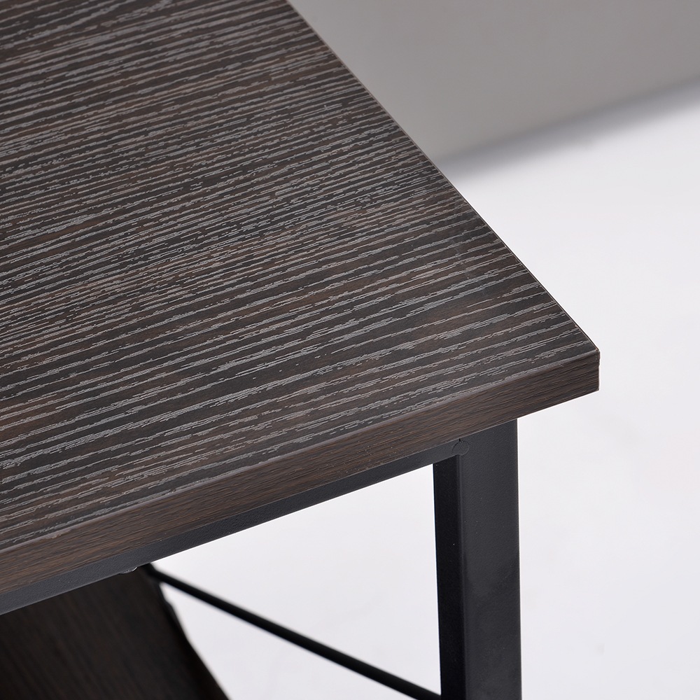 【WF301556AAAオフィスチェア+パソコンデスク セット】 【ダークブラウン】パソコンデスク L字 120cm 2段ラック付 デスク木製 ミシン台 書斎机 勉強机 ダークブラウンGG7925 G 【WF301556AAAオフィスチェア+パソコンデスク セット】 【ダークブラウン】パソコンデスク L字 120cm 2段ラック付 デスク木製 ミシン台 書斎机 勉強机 ダークブラウンGG7925 G