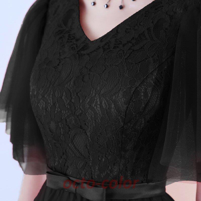 パーティードレス 結婚式 ワンピース ドレス 袖あり ミモレ丈 レース 花嫁 お呼ばれ 二次会 卒業式 成人式 謝恩式 食事会 着痩せ 可愛い 大人 上品 黒 lf1147 パーティードレス 結婚式 ワンピース ドレス 袖あり ミモレ丈 レース 花嫁 お呼ばれ 二次会 卒業式 成人式 謝恩式 食事会 着痩せ 可愛い 大人 上品 黒 lf1147