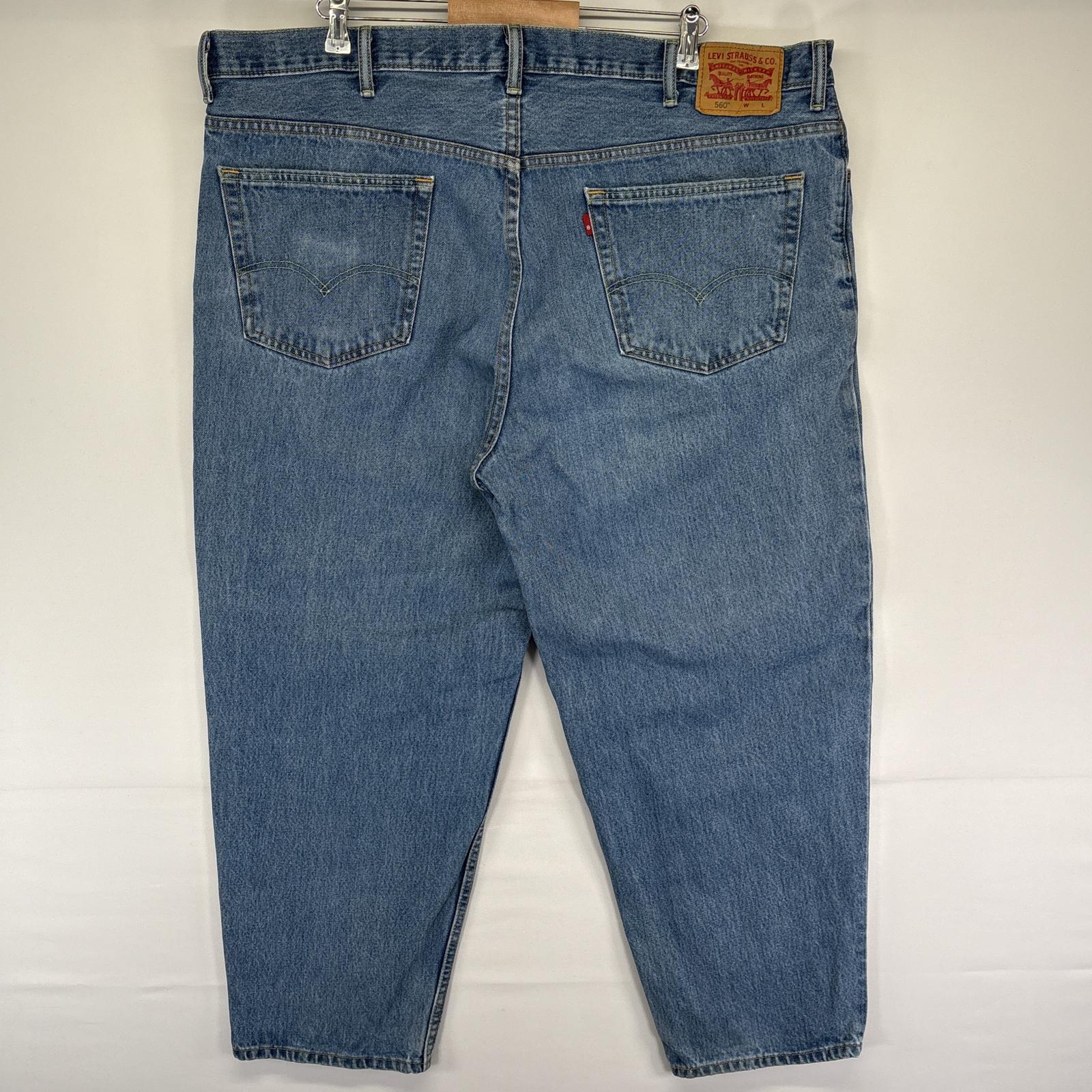 古着 デニムパンツ 560 ジッパーフライ ジーンズ ジーパン 色落ち 大きいサイズ w46 L29 ブルー メンズ 古着 デニムパンツ 560 ジッパーフライ ジーンズ ジーパン 色落ち 大きいサイズ w46 L29 ブルー メンズ