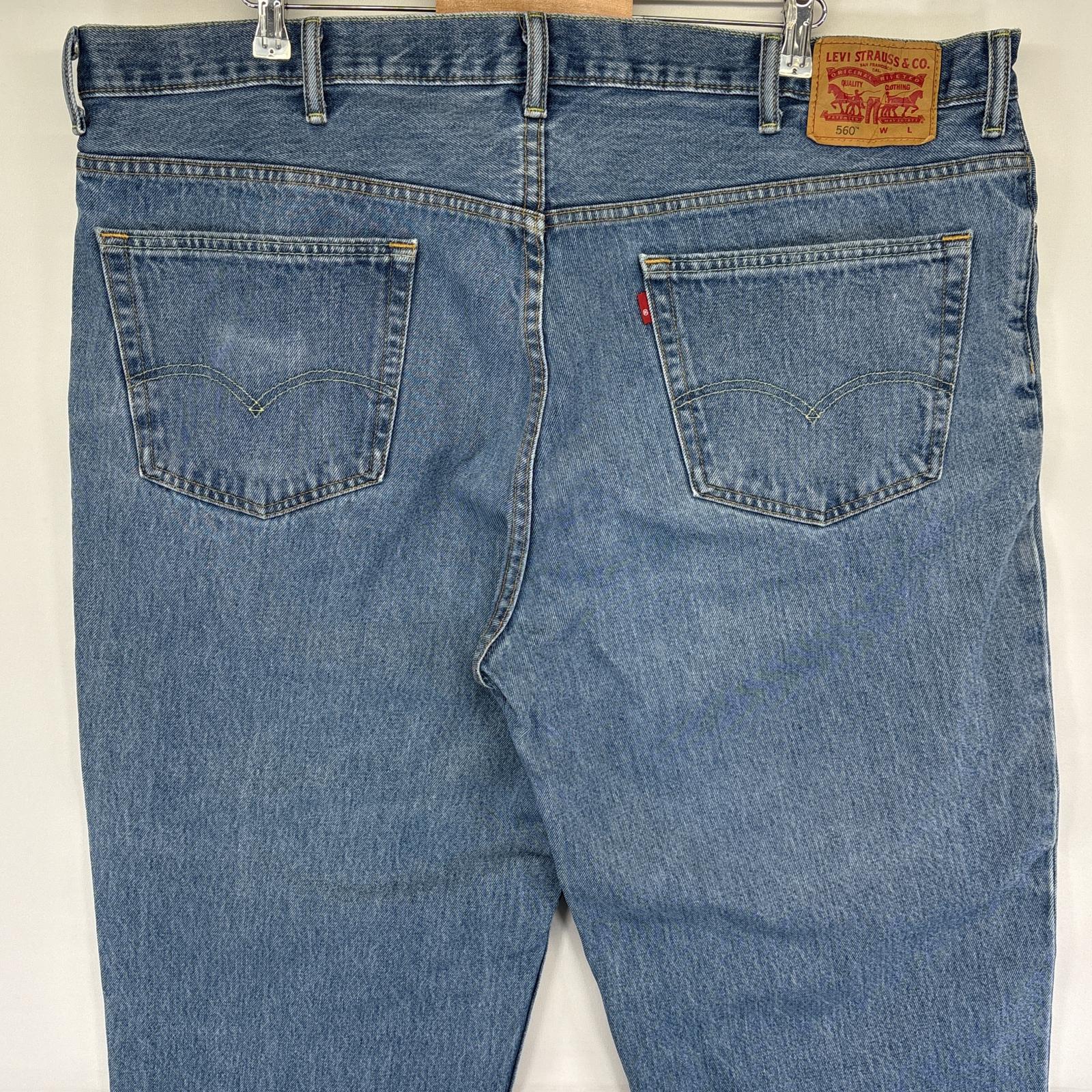 古着 デニムパンツ 560 ジッパーフライ ジーンズ ジーパン 色落ち 大きいサイズ w46 L29 ブルー メンズ 古着 デニムパンツ 560 ジッパーフライ ジーンズ ジーパン 色落ち 大きいサイズ w46 L29 ブルー メンズ