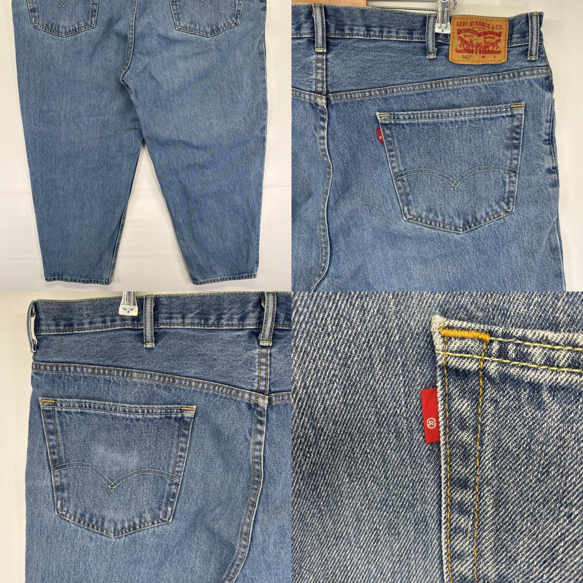 古着 デニムパンツ 560 ジッパーフライ ジーンズ ジーパン 色落ち 大きいサイズ w46 L29 ブルー メンズ 古着 デニムパンツ 560 ジッパーフライ ジーンズ ジーパン 色落ち 大きいサイズ w46 L29 ブルー メンズ