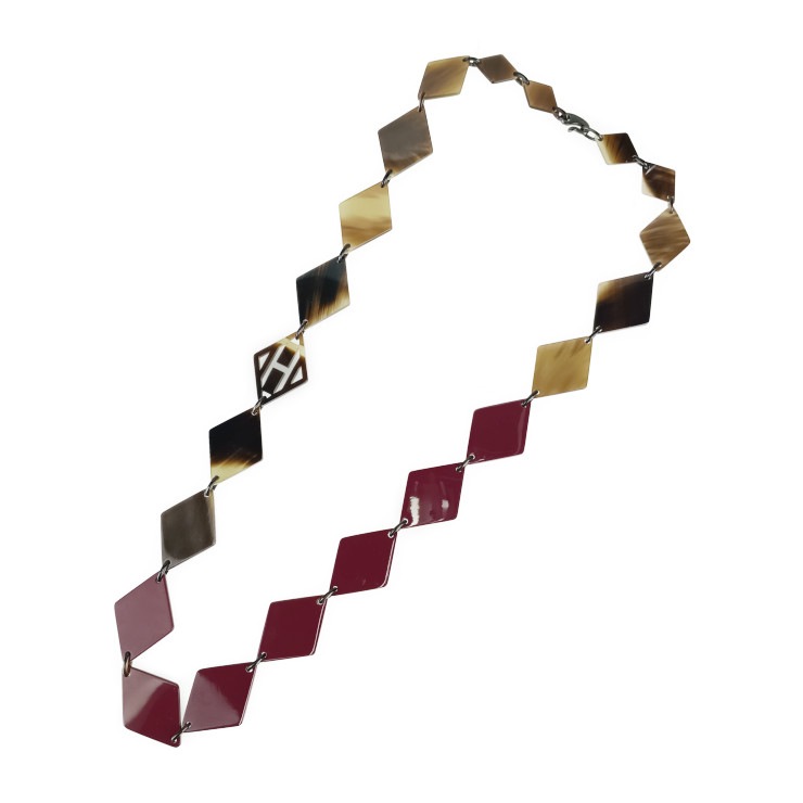 美品 HERMES エルメス DEVA ディーヴァ ネックレス - ブラウン系 ボルドー系 バッファローホーン レディース【本物保証】 美品 HERMES エルメス DEVA ディーヴァ ネックレス - ブラウン系 ボルドー系 バッファローホーン レディース【本物保証】