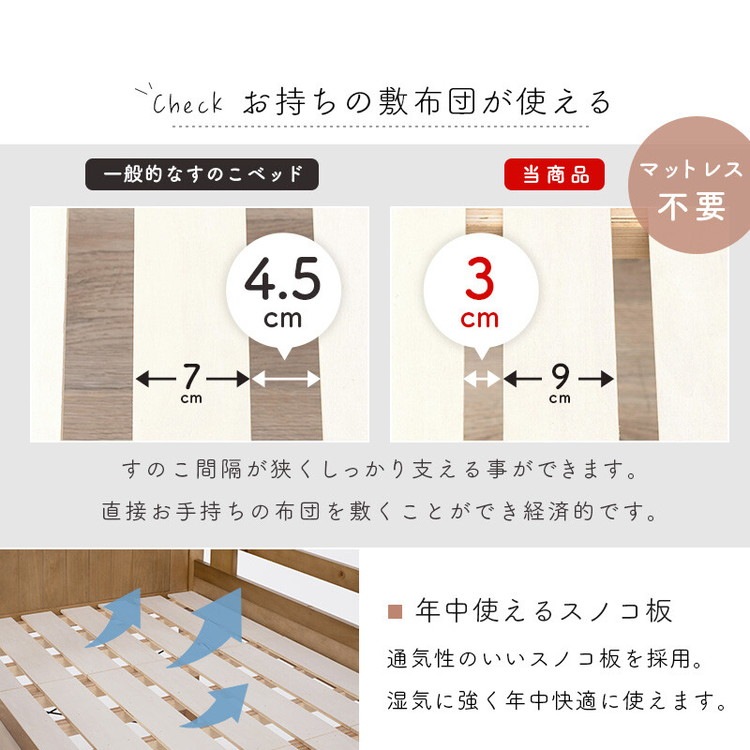 ロフトベッド システムベッド ロフトベット 階段 木製 ハイベッド ベッド ロフト 棚 ヘッドボード シンプル 頑丈 スノコ 耐荷重350kg