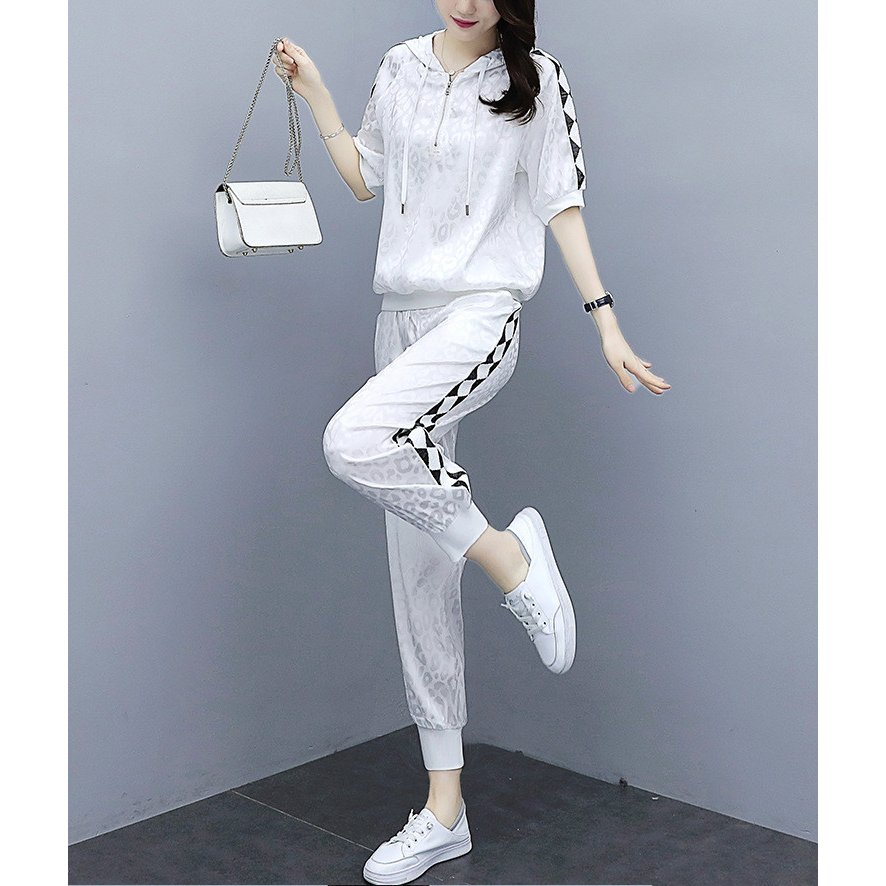 ジャージ レディース 上下 夏 カジュアル セットアップ トップス 半袖tシャツ ロングパンツ スポ