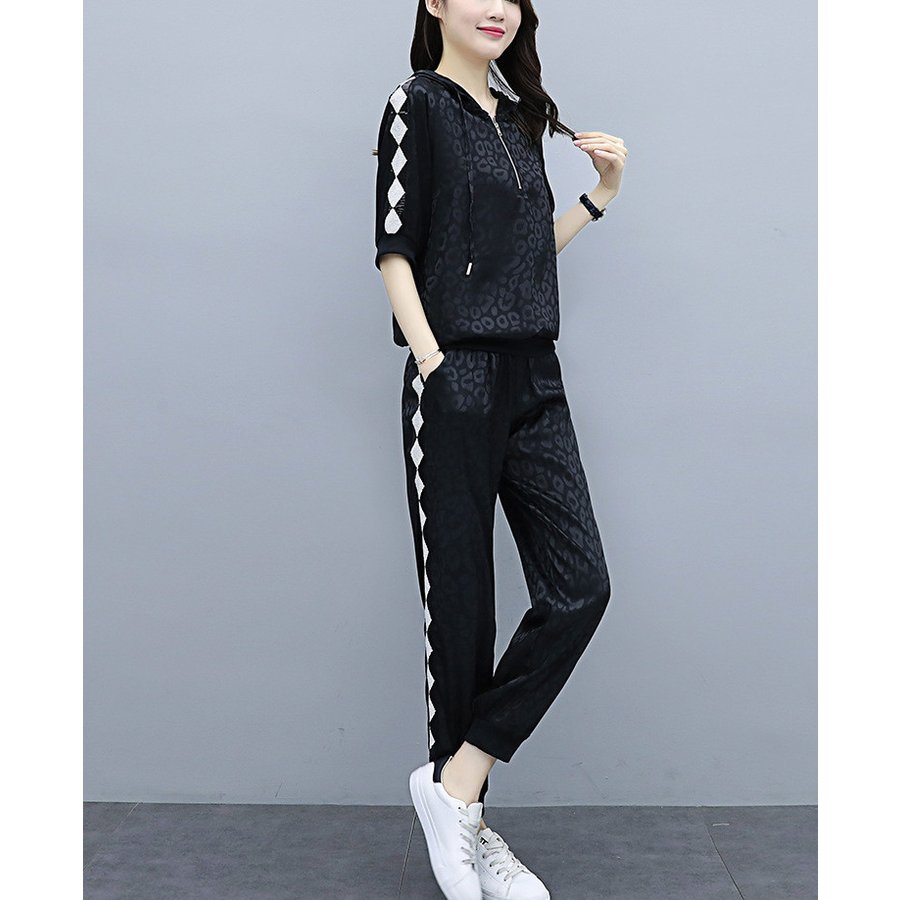 ジャージ レディース 上下 夏 カジュアル セットアップ トップス 半袖tシャツ ロングパンツ スポ