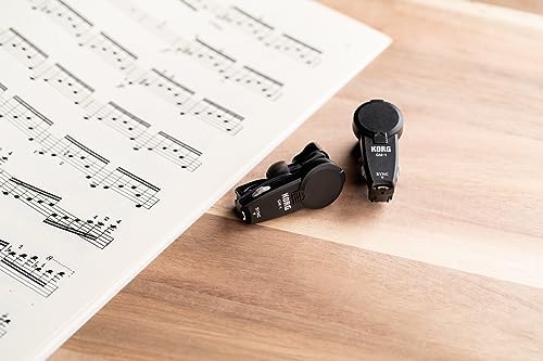 KORG テンポ同期 イヤホン型 メトロノーム 2個セット GM-1 2PCS マーチングバンド ダンスチーム 屋外練習に最適 ブラック