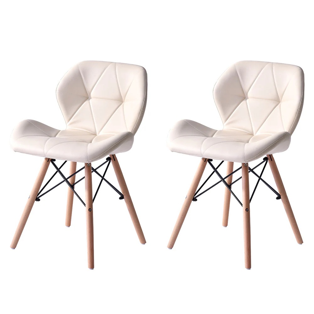 【アイボリー4脚】イームズチェアー ダイニングチェア クッション PU 正規品 アイボリー4脚】イームズチェアー ダイニングチェア クッション PU