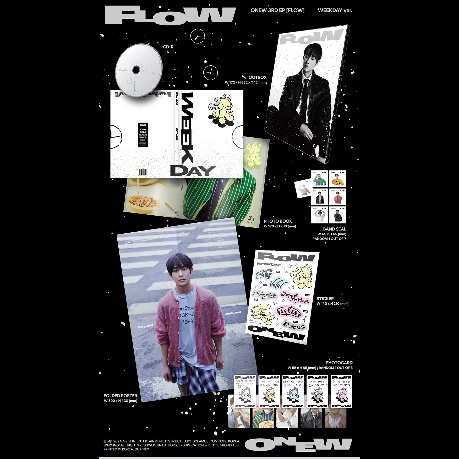 [SET] ONEW (SHINee) - FLOW 3rd Mini Album + Free Photocard 1EA(fan-made)