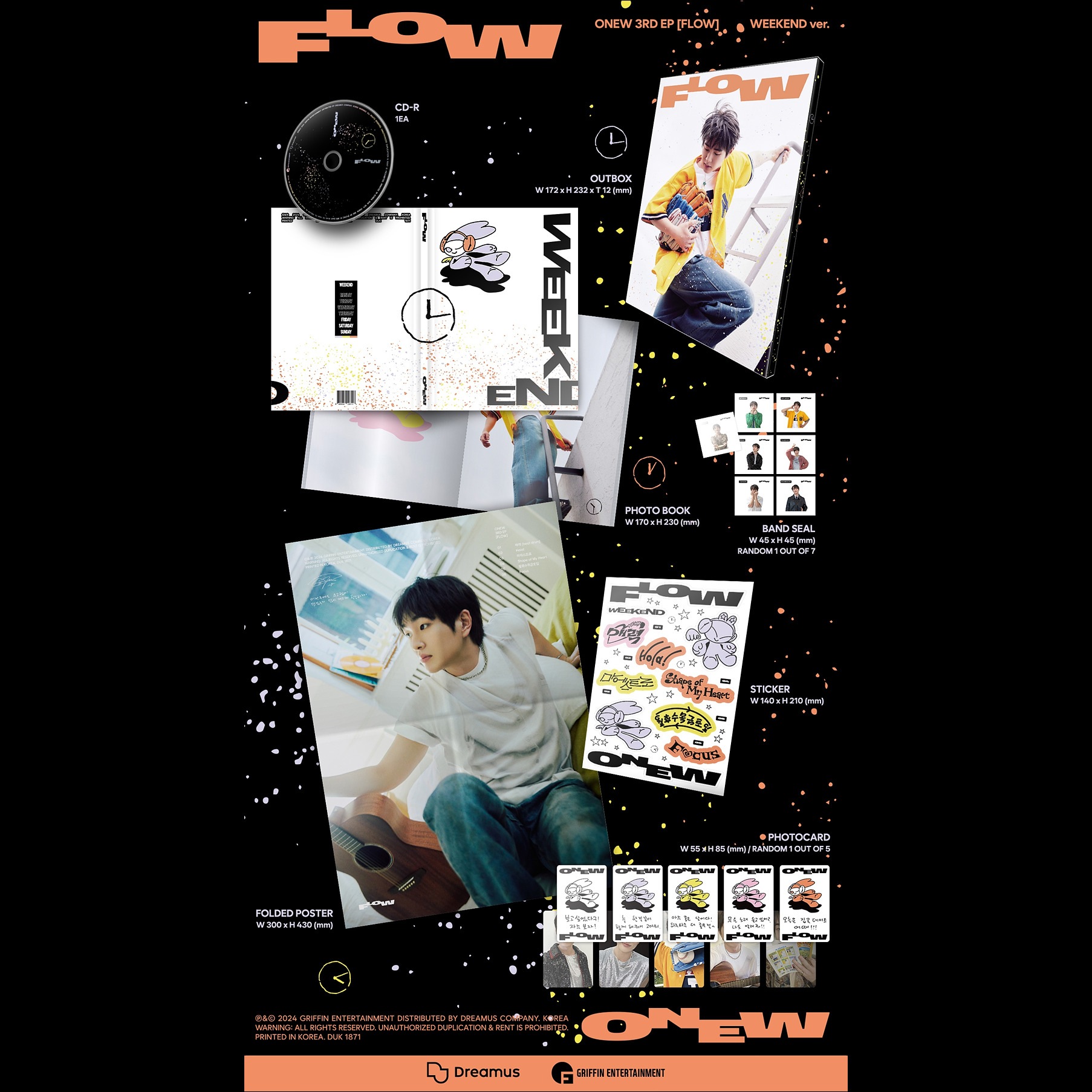 [SET] ONEW (SHINee) - FLOW 3rd Mini Album + Free Photocard 1EA(fan-made)