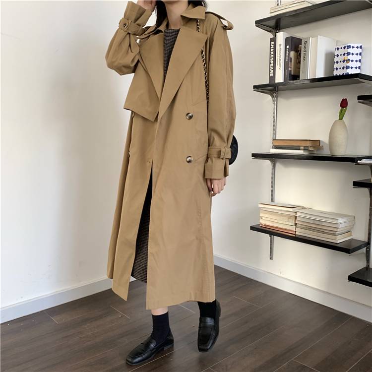 レディース アウター コート ロングコート トレンチコート 膝下 ダブルボタン ベルト付き キャンデ レディース アウター コート ロングコート トレンチコート 膝下 ダブルボタン ベルト付き キャンデ