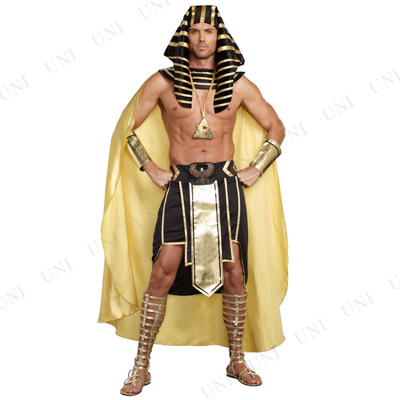 コスプレ 仮装 キングオブエジプト・ツタンカーメン M 【 コスプレ ハロウィン 仮装 コスチューム 民族衣装 エジプト パーティーグッズ 余興 伝統衣装 エジプト文明 ファラオ メンズ 大人用 ナイ