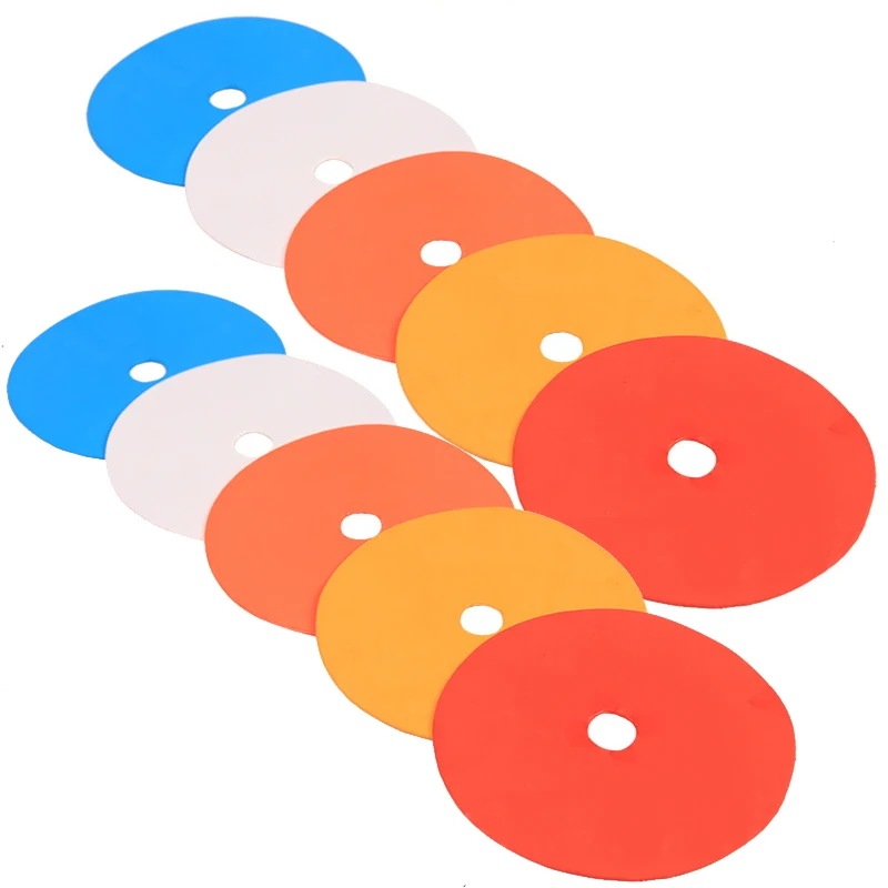 納期21日サッカートレーニング用のフラットコーン10個,高品質のフットボールトレーニング機器