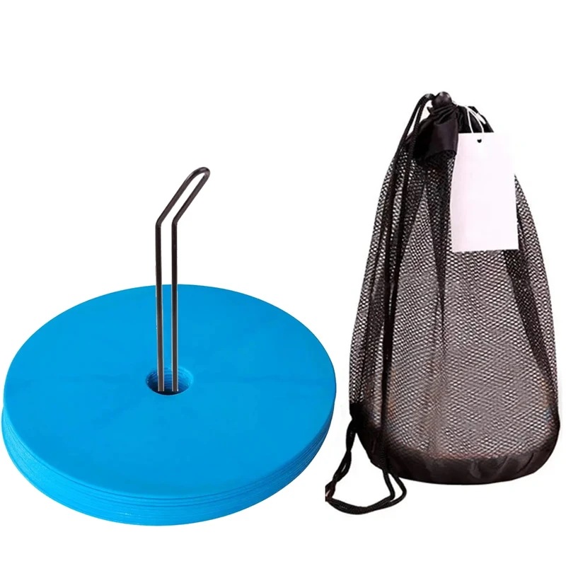 納期21日サッカートレーニング用のフラットコーン10個,高品質のフットボールトレーニング機器