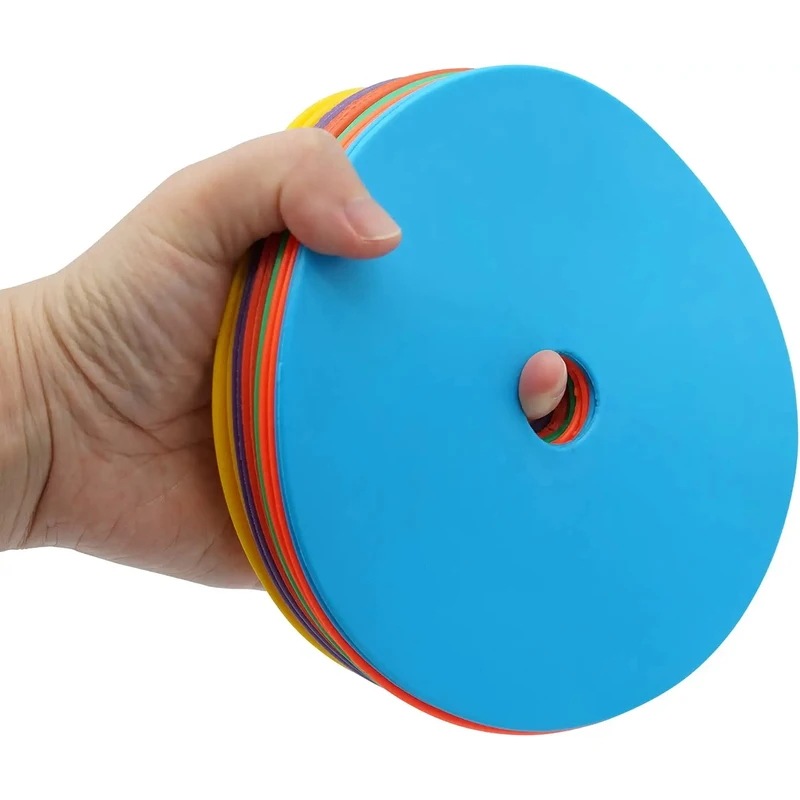 納期21日サッカートレーニング用のフラットコーン10個,高品質のフットボールトレーニング機器