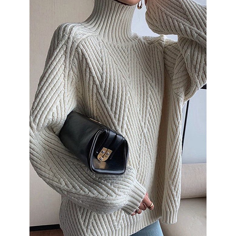 タートルニット レディース ざっくりニット セーター ダイヤ編み ニット プルオーバー トップス ハイネック ボリュームスリーブ ドロップショルダー バルーンスリーブ ビッグシルエット 黒 ブラック タートルニット レディース ざっくりニット セーター ダイヤ編み ニット プルオーバー トップス ハイネック ボリュームスリーブ ドロップショルダー バルーンスリーブ ビッグシルエット 黒 ブラック