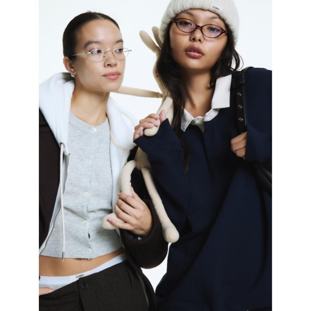 GLOWNY G CLASSIC WOOL CARDIGAN GRAY GC24WTKN001GR GLOWNY G CLASSIC WOOL CARDIGAN GRAY GC24WTKN001GR