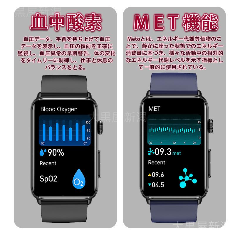 スマートウォッチ 日本製センサーを搭載 通話機能 体温 高精度 活動量計 誕生日 LINE着信通知 プレゼント