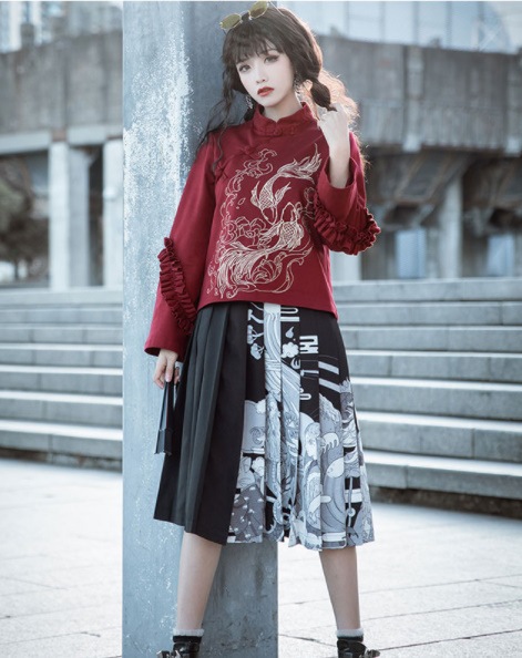 【top ひざ丈 : レディース服 mode】 スカート 格安大人気