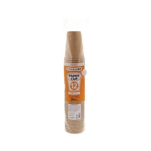 シモジマHEIKO 紙コップ ペーパーカップ アイス・ホット兼用 12オンス（440ml） 未晒 口径90mm #0045359961セット（1000個：50個×20パック） mdprevattcaulkingandwaterproofing.com