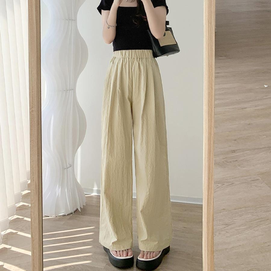 リラックスパンツ レディース 薄手6色