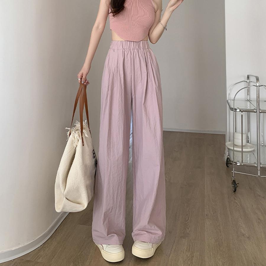 リラックスパンツ レディース 薄手6色