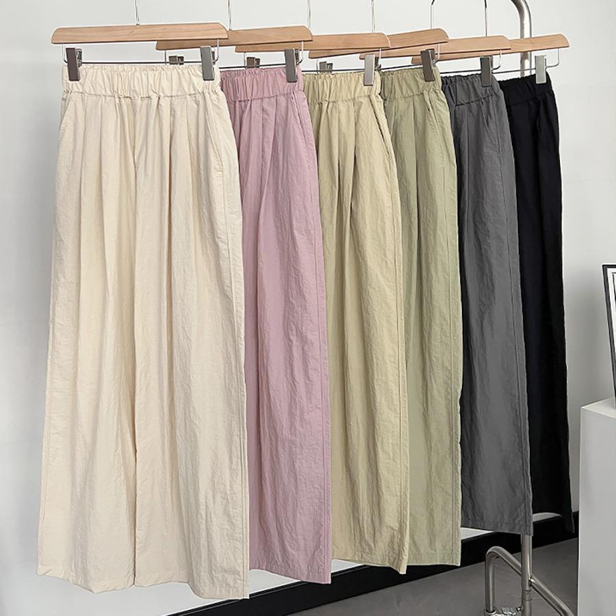 リラックスパンツ レディース 薄手6色