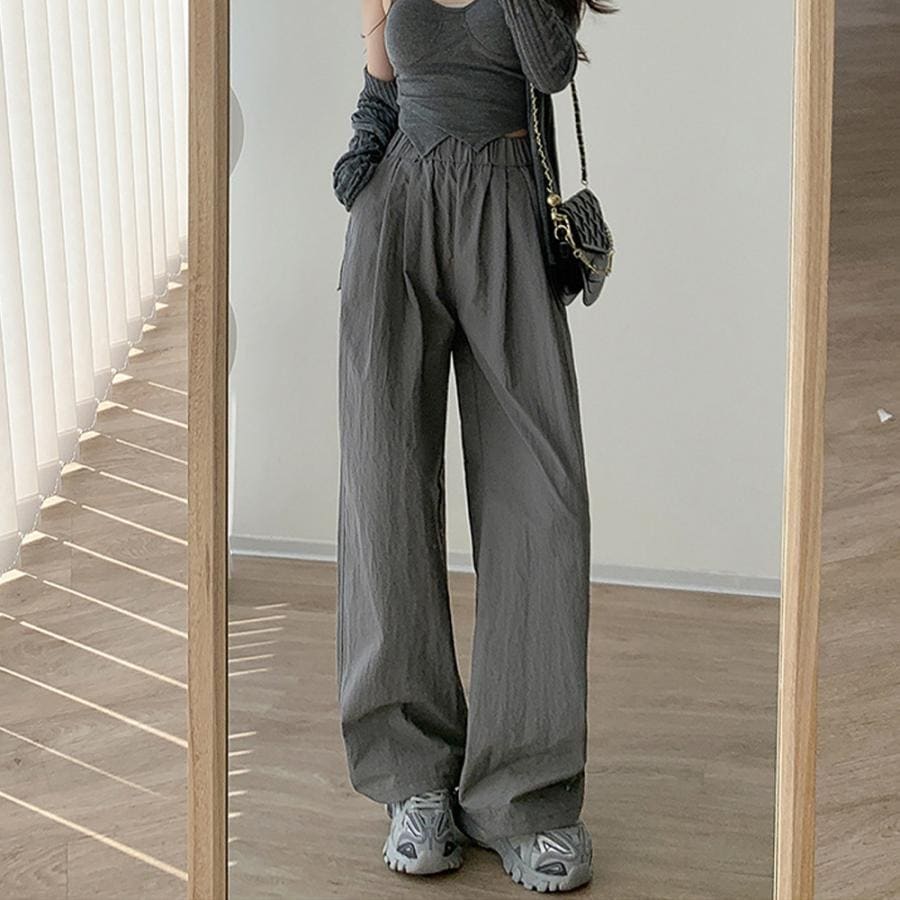 リラックスパンツ レディース 薄手6色