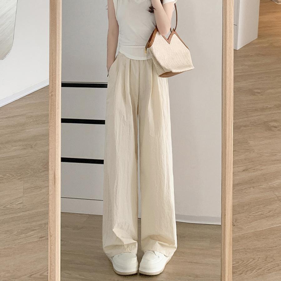 リラックスパンツ レディース 薄手6色