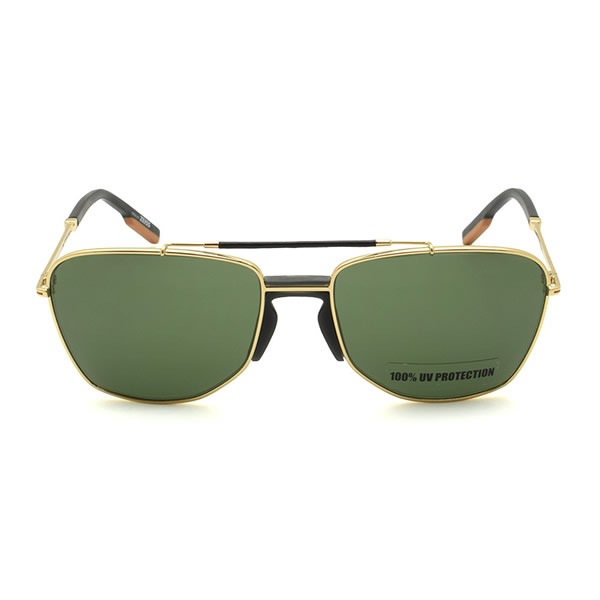 ゼニア サングラス ZEGNA EZ0130/S 32N 58 Ermenegildo Zegna サングラス ノーズパッド UVカット グリーン ゴールド
